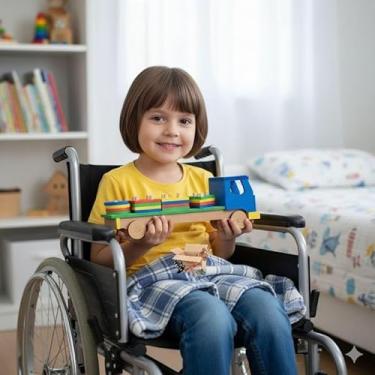 Imagem de Brinquedo Pedagógico Educativo Em Madeira TDAH Montessori Escolha o Seu: (Carreta De Encaixe)