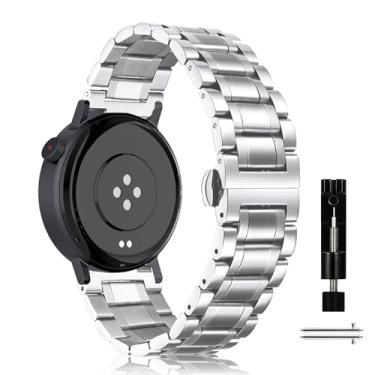 Imagem de MiKoyi Pulseira de metal para CMF by Nothing Watch 3 Pro/Pro 2, pulseira de aço inoxidável sólido, pulseira de liberação rápida, pulseira de substituição requintada ajustável para Nothing Watch Pro 2
