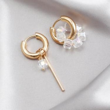 Imagem de Brincos de argola de ouro para mulheres, moderno, coração, pérola, círculo, pequeno, redondo, brincos pendurados, joias modernas, presentes de festa de casamento, Medium, Metal, Sem pedra preciosa