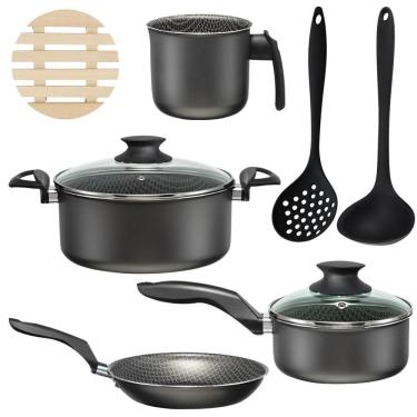 Imagem de Jogo De Panelas 04 Pçs + 04 Descansos + Concha + Escumadeira