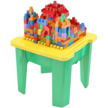 Imagem de Brinquedo para Montar Mesa Monta Mais Blocoland 220 - Dismat