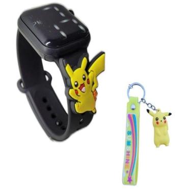 Imagem de Chaveiro Relógio PIKACHU Infantil Touch Resiste à Água-Pr - SMACTUDO