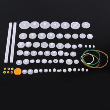 Imagem de Kit de engrenagens Walfront Plastic Motor Gears DIY Robot Gear Kit