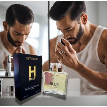 Imagem de Perfume H Blue 100ml Aromatico Amadeirado Perfume Masculino Esty Paris