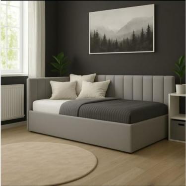 Imagem de Conjunto de cabeceira estofada em formato de L, adequado para camas de solteiro, casal, king e queen(CINZA CLARO,18 CABECEIRAS)