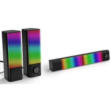 Imagem de Soundbar Bluetooth Caixinha De Som Subwoofer Mp3 Fm Pc Tv P2 - Keedi