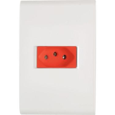 Imagem de Tramontina -tomada 2p+t 20a-250v Modular Vermelha Vermelho E Branco - 250v