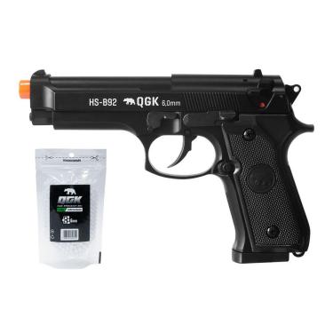 Imagem de Pistola De Airsoft Spring Hs-b92 6mm + 1000 Bbs Preto 6 Mm
