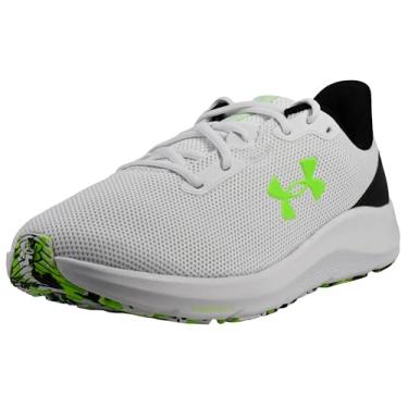 Imagem de Under Armour Charged Pursuit 4 Tênis masculino, Branco/preto/verde hiperativo, 41
