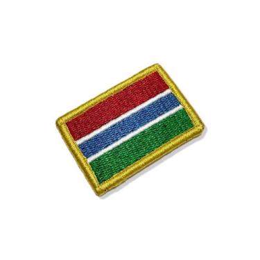 Imagem de BP0196-011 Bandeira Gambia Patch Bordado 5,7x3,8cm - BR44