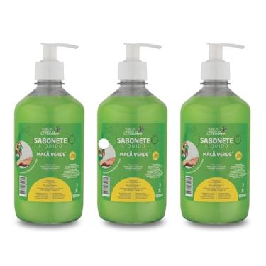 Imagem de Kit 3 Sabonetes Líquidos Maçã Verde 500ml Alma De Mulher