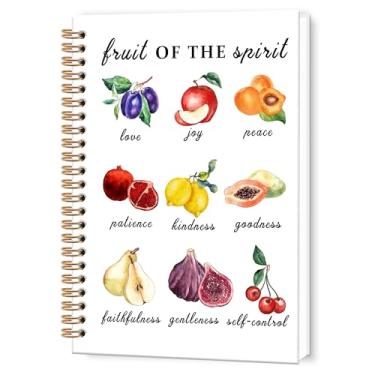Imagem de TWRVI Caderno espiral cristão Fruit of the Spirit, caderno de versículo bíblico para material de escritório escolar da igreja, cadernos de oração religiosa, escrituras de oração religiosa, cadernos de