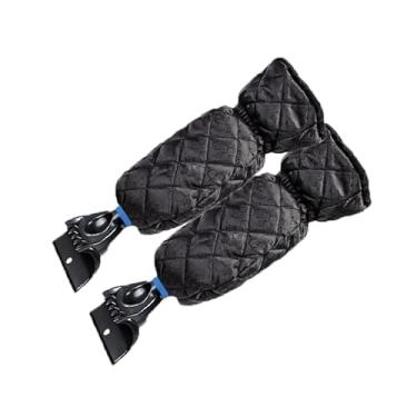 Imagem de TAEAFER Raspador de gelo com luva - Raspadores de gelo à prova d'água Ferramenta de remoção de neve para para-brisas de carro, SUV, caminhão - Luva de luva confortável para remoção rápida de gelo e