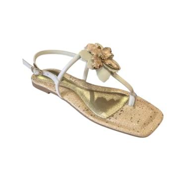 Imagem de Dakota, Sandália Rasteira Feminina Dakota Maxi Flor Bege DB011-00001 Tamanho:39;Cor:Bege