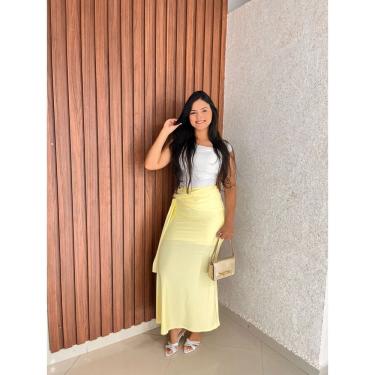 Imagem de Saia Longo Com Tira Na Lateral Em Malha Crisconf