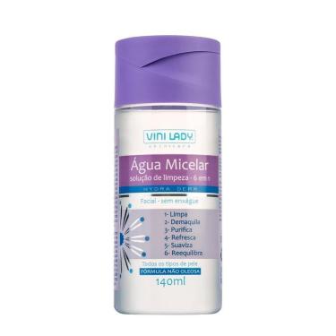 Imagem de Água Micelar Solução Limpeza Facial 6 Em 1 140ml Vini Lady-Masculino