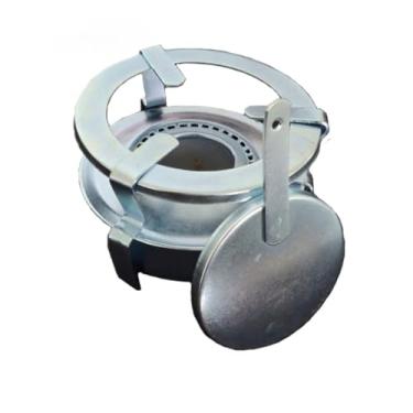 Imagem de Fogão Fogareiro Portátil 1 Boca Espiriteira à Álcool com Abafador Camping Pesca(Azul)