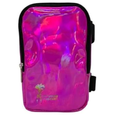 Imagem de Bolsa de coxa holográfica | Arnês de perna para mulheres | Bolsa de cintura ao ar livre | Pochete de caminhada de carnaval com alças ajustáveis, rosa, One Size, Bolsa de coxa regular