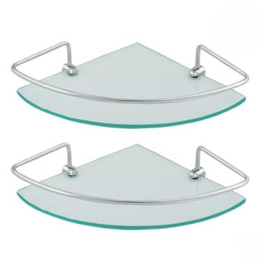 Imagem de Kit 2 Porta Shampoo Suporte De Banheiro Shampoo Canto Vidro 6mm