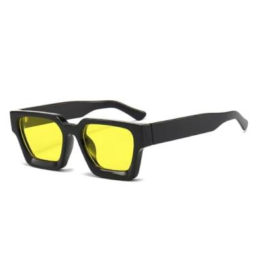 Imagem de Óculos de Sol Feminino e Masculino Jelly Color Gradient com Proteção UV400 para Esportes ao Ar Livre, Corrida e Ciclismo, Preto e Amarelo
