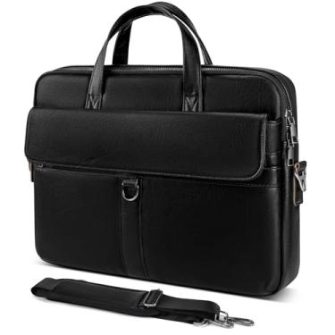 Imagem de Bolsa de couro para laptop de 15 polegadas de 16 polegadas para MacBook Air de 15 polegadas 2025-2023 M4 A3241 M3 A3114 M2 A2941, MacBook Pro 16 M4 Pro/Max, bolsa de ombro para viagem para computador