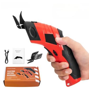 Imagem de Tesoura Elétrica de 3 6V Máquina Corte Portátil Recarregável para Tecido Doméstico Couro Multifuncional Leve Ergonômico
