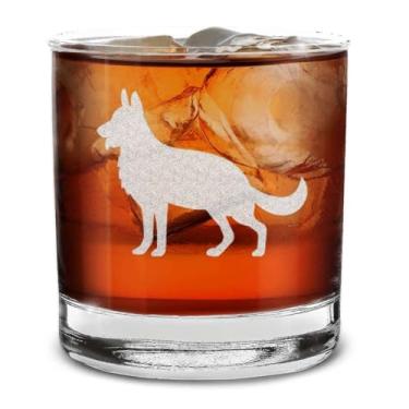 Imagem de shop4ever Copo de uísque gravado da raça de pastor alemão 325 ml Presente para amantes de cães