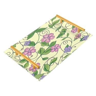 Imagem de Wassud Bandeja de flores para banheiro, joias de acrílico, bandejas de perfume, alça de maquiagem, cômoda, quarto, cozinha, mesa, 30 x 20 cm