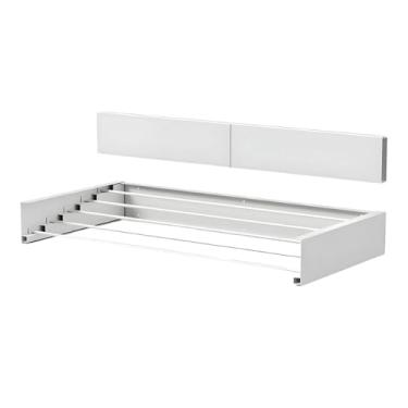 Imagem de Varal Retrátil Dobrável de Parede 82cm – 5 varetas, Compacto e Discreto, Perfeito para Apartamento, Casa ou Lavanderia