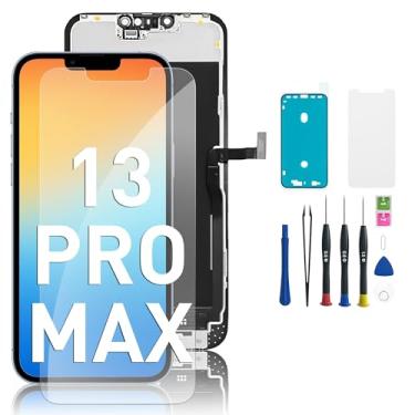 Imagem de EXW Digitalizador de tela LCD Full HD de 6,7 polegadas para iPhone 13 PRO MAX, tela sensível ao toque de qualidade com ferramentas de reparo, vedação e protetor à prova d'água – Compatível com A2484