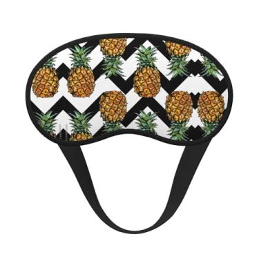 Imagem de Máscara de dormir blackout com estampa de abacaxi de verão, máscara para os olhos, macia, leve, para dormir, meditação, viagem, ioga