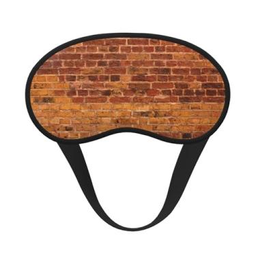 Imagem de Máscara de dormir blackout com estampa de fundo de parede de tijolos industriais, máscara para os olhos, leve, macia, para dormir, meditação, viagem, ioga