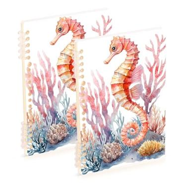 Imagem de Burbuja Cadernos com nome, papel pautado universitário A5 com 60 folhas, fichário para escritório, 2 unidades