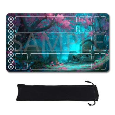 Imagem de Riftbound TCG Playmat with Zones Unofficial, Original Design Play mat 24x14 Inchnon Free Storage Bag (251028110,Zone)