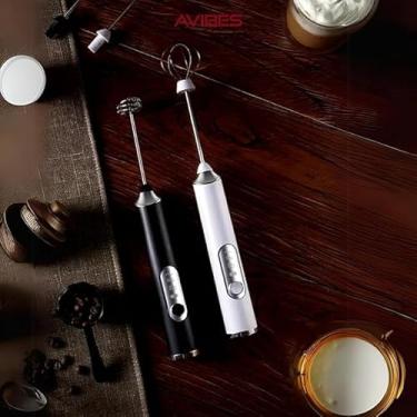 Imagem de Mini Mixer Portátil, Misturador de Bebidas, Mix, Espumador de Leite e Café, Batedor de Ovo, USB Recarregável, AVIBES