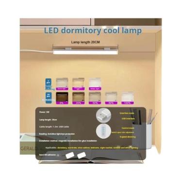Imagem de Lâmpada De Leitura LED Dimmable Com Tubo De Luz, 3 Cores, Plugue Magné