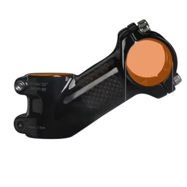 Imagem de Mesa de guidão para bicicleta em carbono e alumínio, MTB, potência ultraleve, 31,8 mm, compatível com guidões de 70/80/90/100 mm para bicicletas de estrada e montanha.(35Degree-80mm-Glossy)