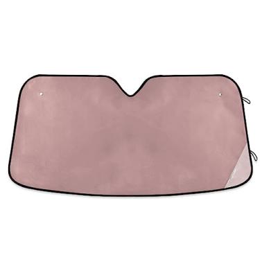 Imagem de Capa solar marrom rosado para janela de carro, persianas de janela de carro, proteção UV dobrável para janela de carro, acessórios de verão para carro