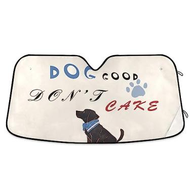 Imagem de Guarda-sol azul fofo para cachorro NÃO bolo carro para-brisas, para-sol dobrável para carro, acessórios de verão para carro