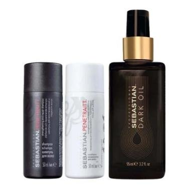 Imagem de Sebastian Penetraitt Kit Travel Size– Shampoo + Condicionador + Dark Oil Óleo Kit-Unissex