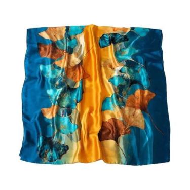Imagem de Lenço de primavera feminino design de luxo material de poliéster lenço