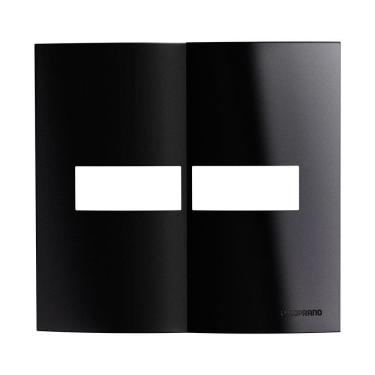 Imagem de Placa Brava Up Soprano 4X4 2 Modulos Simples Horizontal Preto