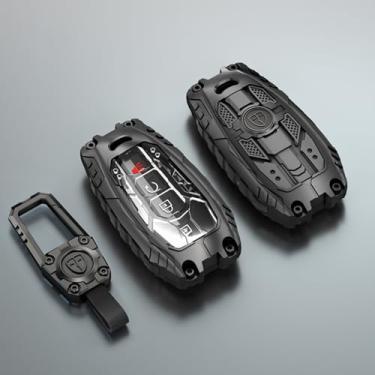 Imagem de Aoocar Capa de chaveiro de metal estilo Mech, adequada para Chevy Equinox Malibu Camaro Cruze Blazer Sonic Traverse Trax Trailblazer Bolt Spark Volt 2016-2025, com capa de chave de carro de proteção