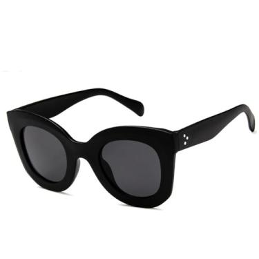 Imagem de Óculos de Sol Femininos e Masculinos Candy Colors Cat Eye com Proteção UV400 para Esportes ao Ar Livre, Corrida e Ciclismo, nas Cores Areia, Preto e Cinza