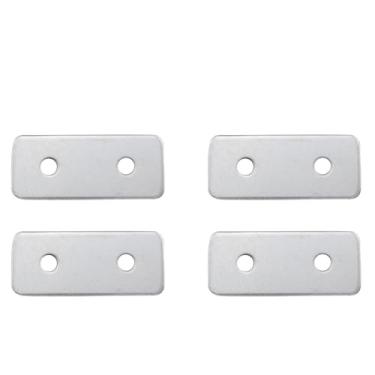 Imagem de JCBIZ 4 peças 3030 tubo reto de aço inoxidável fixação, suporte de canto de móveis, suporte de reparo ajustável, conector de junção de painel plano sólido para shoppings, escritórios, lojas de varejo