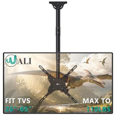 Imagem de WALI Suporte ajustável de teto para TV serve na maioria das telas de LED, LCD, OLED e Plasma de 26 a 65 polegadas, até 49 kg, VESA 400 x 400 mm (CM2665), preto