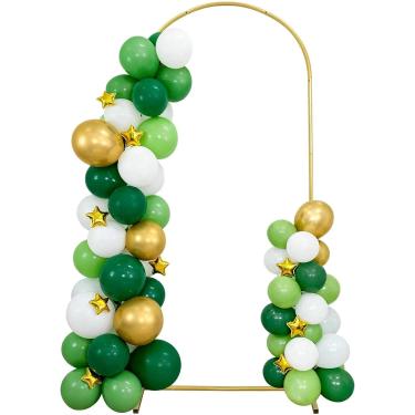 Imagem de Niannianmi Suporte Para Cenário De Arco Casamento 7,2 Pés, Arcos Metal Dourado Com Balões Cerimônia, Chás Bebê, Decoração Festa Aniversário