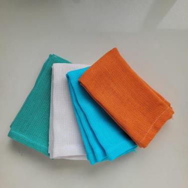 Imagem de Pano de Pia Colorido 100 Algodão para Limpeza 36x33cm Não Solta Pelo R