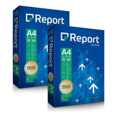 Imagem de Papel Sulfite A4 Report Pacote 1000 Folhas Branca Cor Branco