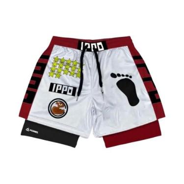 Imagem de Shorts De Compressão Esportivos Masculinos E Femininos 2 Em 1 Para Per